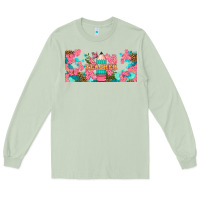 Matcha teacher floral pencil libbey glass Long Sleeve Tee - BundleAndBundleShop