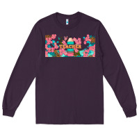 Plum teacher floral pencil libbey glass Long Sleeve Tee - BundleAndBundleShop
