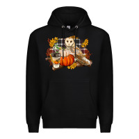 Black Fall Barn Owl Premium Hoodie - LillyAllenDesigns