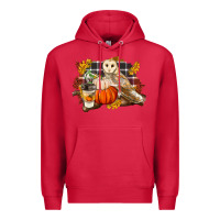 Cardinal Fall Barn Owl Premium Hoodie - LillyAllenDesigns
