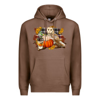 Chestnut Fall Barn Owl Premium Hoodie - LillyAllenDesigns