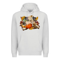 Dove Grey Fall Barn Owl Premium Hoodie - LillyAllenDesigns