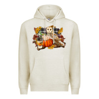 Oatmeal Heather Fall Barn Owl Premium Hoodie - LillyAllenDesigns