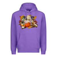 Purple Fall Barn Owl Premium Hoodie - LillyAllenDesigns