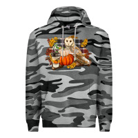 Slate Camo Fall Barn Owl Premium Hoodie - LillyAllenDesigns