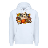 White Fall Barn Owl Premium Hoodie - LillyAllenDesigns