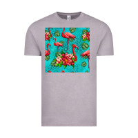 Flamingo Seamless Pattern Vintage Tee | Teevron