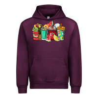 Mauve Wine Fruits coffee cups Urban Hoodie - NancyCooperArtShop
