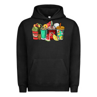 Pigment Black Fruits coffee cups Urban Hoodie - NancyCooperArtShop