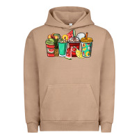 Pigment Burro Fruits coffee cups Urban Hoodie - NancyCooperArtShop