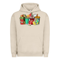 Pigment French Oak Fruits coffee cups Urban Hoodie - NancyCooperArtShop
