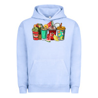 Pigment Grape Ice Fruits coffee cups Urban Hoodie - NancyCooperArtShop