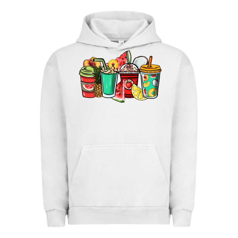 Fruits Coffee Cups Urban Hoodie by NancyCooperArtShop | Teevron