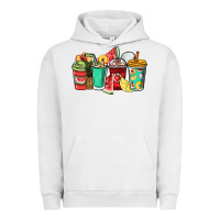 Pigment Lunar Rock Fruits coffee cups Urban Hoodie - NancyCooperArtShop