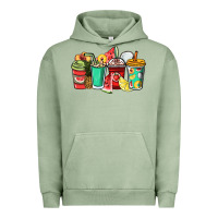 Pigment Oil Green Fruits coffee cups Urban Hoodie - NancyCooperArtShop