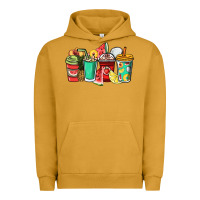 Pigment Peanut Butter Fruits coffee cups Urban Hoodie - NancyCooperArtShop