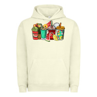 Pigment Pistachio Fruits coffee cups Urban Hoodie - NancyCooperArtShop