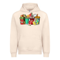 Sandshell Fruits coffee cups Urban Hoodie - NancyCooperArtShop