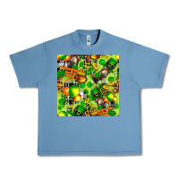 Pebble Blue St. Patrick's Donkey With Shamrock Seamless Urban Heavy Tee - FaDigitalArtStudio