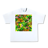 White St. Patrick's Donkey With Shamrock Seamless Urban Heavy Tee - FaDigitalArtStudio