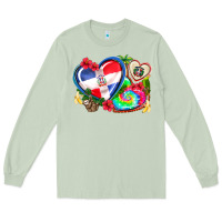 Matcha western leopard  dominican republic  hearts Long Sleeve Tee - AdoDesignShop