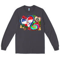 Smoke western leopard  dominican republic  hearts Long Sleeve Tee - AdoDesignShop