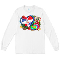White western leopard  dominican republic  hearts Long Sleeve Tee - AdoDesignShop