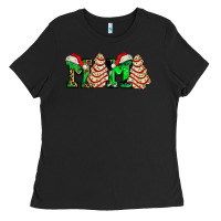 Black mama with christmas tree cake ado Ladies Tee - AdoDesignShop