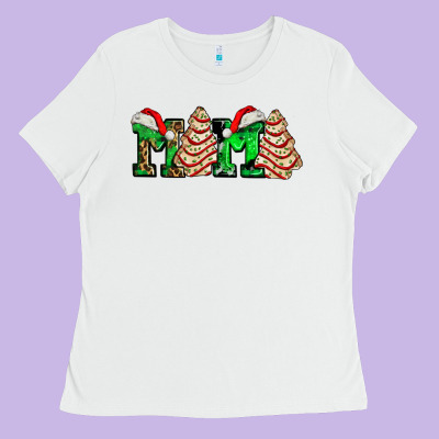 Mama With Christmas Tree Cake Ado Ladies Tee Designed By Adodesignshop