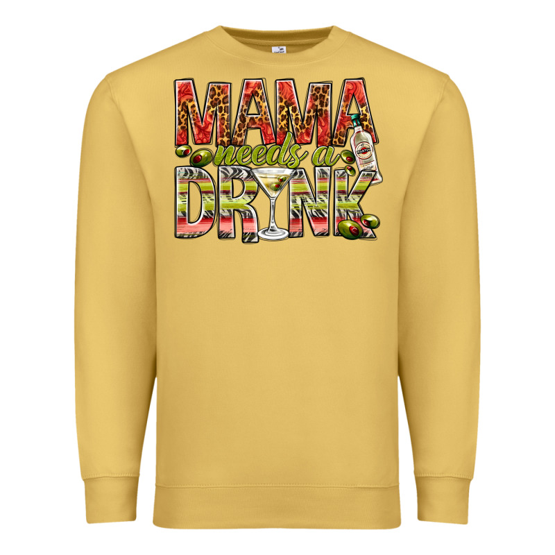 Mama Needs A Drink Premium Sweatshirt by NancyCooperArtShop | Teevron