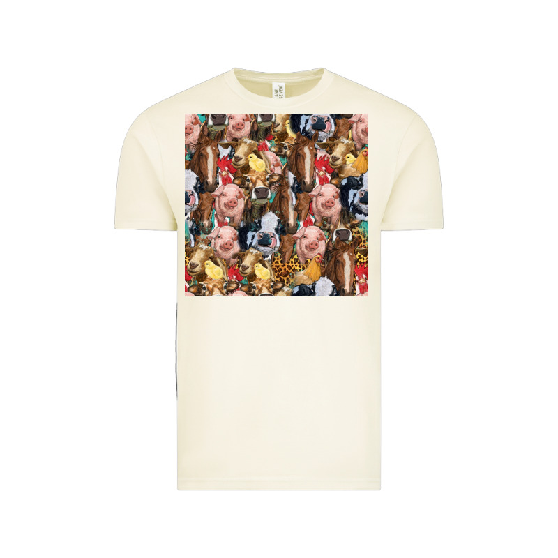 Western Farm Animals Seamless Pattern Vintage Tee by HRA Design Shop | Teevron