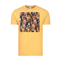 Vintage Mustard western farm animals seamless pattern Vintage Tee - HRA Design Shop