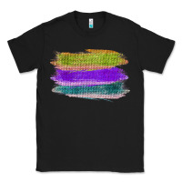 Black Green Purple Cyan Colored Triple Brush Strokes Classic Tee - Bettercallsaul