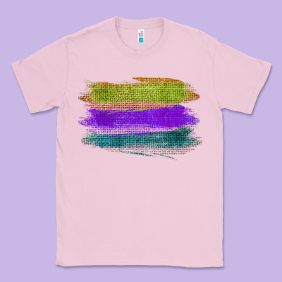 Green Purple Cyan Colored Triple Brush Strokes Classic Tee Designed By Bettercallsaul