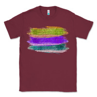 Burgundy Green Purple Cyan Colored Triple Brush Strokes Classic Tee - Bettercallsaul
