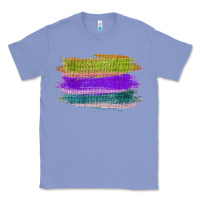 Colony Blue Green Purple Cyan Colored Triple Brush Strokes Classic Tee - Bettercallsaul