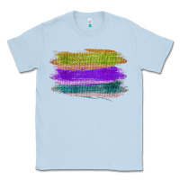 Dusty Blue Green Purple Cyan Colored Triple Brush Strokes Classic Tee - Bettercallsaul