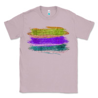 Lilac Green Purple Cyan Colored Triple Brush Strokes Classic Tee - Bettercallsaul