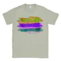 Matcha Green Purple Cyan Colored Triple Brush Strokes Classic Tee - Bettercallsaul