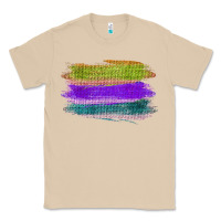 Mushroom Green Purple Cyan Colored Triple Brush Strokes Classic Tee - Bettercallsaul