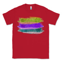 Red Green Purple Cyan Colored Triple Brush Strokes Classic Tee - Bettercallsaul