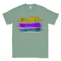 Sage Green Purple Cyan Colored Triple Brush Strokes Classic Tee - Bettercallsaul