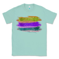 Seafoam Green Purple Cyan Colored Triple Brush Strokes Classic Tee - Bettercallsaul