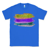 True Royal Green Purple Cyan Colored Triple Brush Strokes Classic Tee - Bettercallsaul