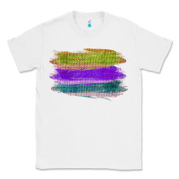 White Green Purple Cyan Colored Triple Brush Strokes Classic Tee - Bettercallsaul
