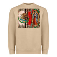 Mushroom Virgin Mary Mexican Flag Heavyweight Sweatshirt - CTS Tumbler Store
