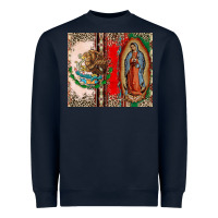 Navy Virgin Mary Mexican Flag Heavyweight Sweatshirt - CTS Tumbler Store