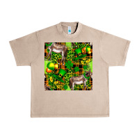 French Oak St. Patrick's Donkey With Leprechaun Hat Seamless Urban Heavy Tee - FaDigitalArtStudio