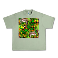 Oil Green St. Patrick's Donkey With Leprechaun Hat Seamless Urban Heavy Tee - FaDigitalArtStudio