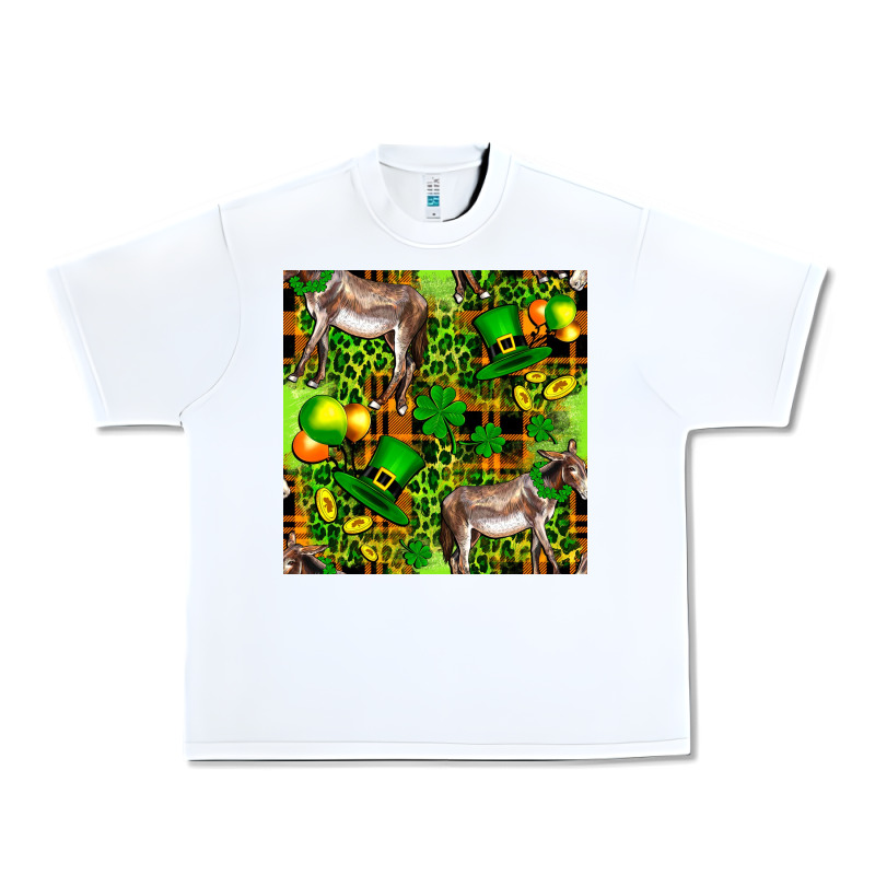 St. Patrick's Donkey With Leprechaun Hat Seamless Urban Heavy Tee by FaDigitalArtStudio | Teevron
